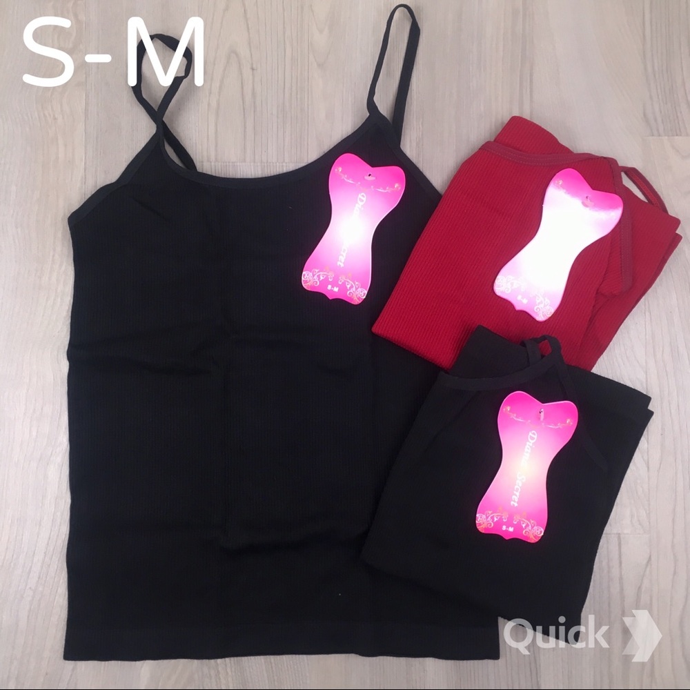 S-M, 3-pk Seamless Camisoles